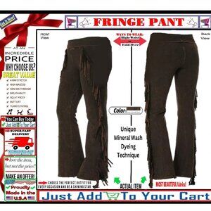 🛑 BULLY Fold Over FRINGE ➕🆒 LEGGING PANT High Waist Mineral Wash💸BUY NOW‼️🟢